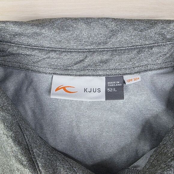 Kjus Polo Shirt Mens 2XL Gray Sandbaggers Golf Performance UPF 30 Lightweight - Picture 8 of 8